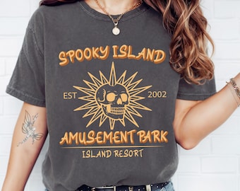 Comfort Colors Spooky Island Shirt, Summerween Shirt,90s Nostalgia Halloween,Summer Spooky Shirt,Retro Halloween Movie Shirt,Disco Skull Tee