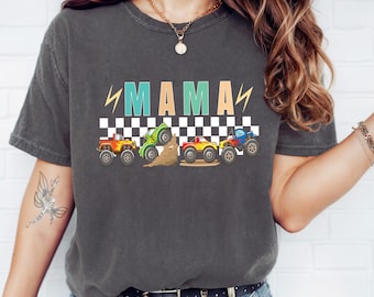Comfort Colors Monster Truck Mama Shirt, Boy Birthday Party Shirt, Monster Truck Shirt, Baby Shower Gift, Pregnant Mom Shirt, New Mom Shirt