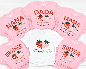 Sweet One Family Shirt,Strawberry 1st Birthday Shirt,Berry Family Matching Shirt,Berry First Family Birthday Shirt,Matching Strawberry Shirt