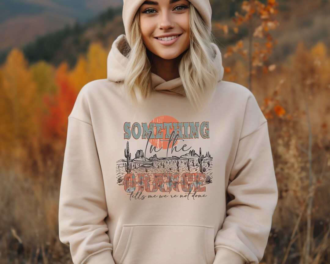 Between the Mountains Orange A feather for each Hoodie for Women main image 0