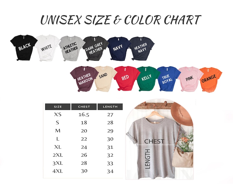 a t - shirt size guide for a women's t - shirt