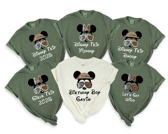 Comfort Colors Disney Safari 2026 Shirt, Custom Animal Kingdom Family Shirt, Matching Family Shirt,Disney World Family Shirt,Disney Trip Tee