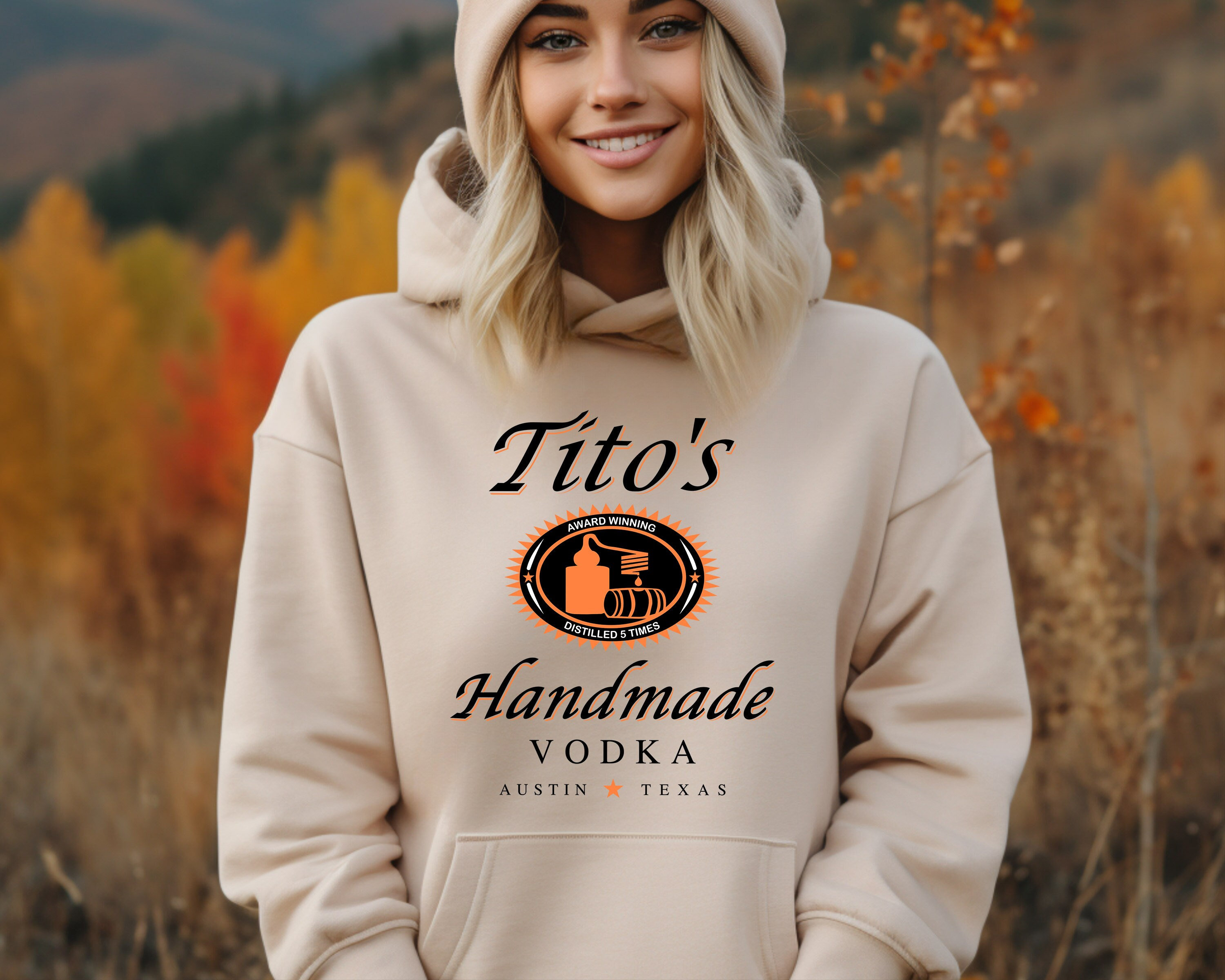 Tito Crewneck Hoodie TITO S Handmade Vodka Hoodie Austin Texas Label Hoodie Vodka Alcohol Hoodie Tito s Fan Gift Etsy