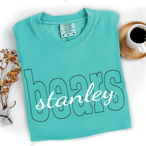 Comfort Color Custom School Mascot Shirt,Team Mascot Tshirt,Team Name Mascot T-shirt Gift,Game Day T-Shirt,School Logo Tee,Custom Sports Tee