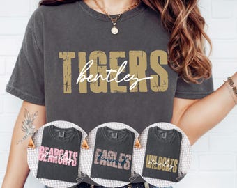 Comfort Colors School Team Tee, Favorite Team Shirt, Love Favorite Team Tee, Team Mascot T-shirt, School Logo Tee, Custom Shirt, Custom Gift