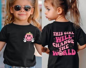 This Girl Will Change The World Shirt, Natural Kids Shirt, Little Feminist Girls Toddler T-Shirt, Girl Power Kids Shirt, Toddler T-Shirt