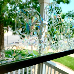 Half Mandala Sun Catcher Window Cling Bling