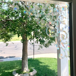 Ornamental Corner Window Cling Bling Sun Catcher Holographic Rainbow Maker