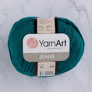 YARNART JEANS #63 best amigurumi yarn, crochet toys yarn, knitting yarn, cotton yarn, polyacrylic yarn, baby yarn