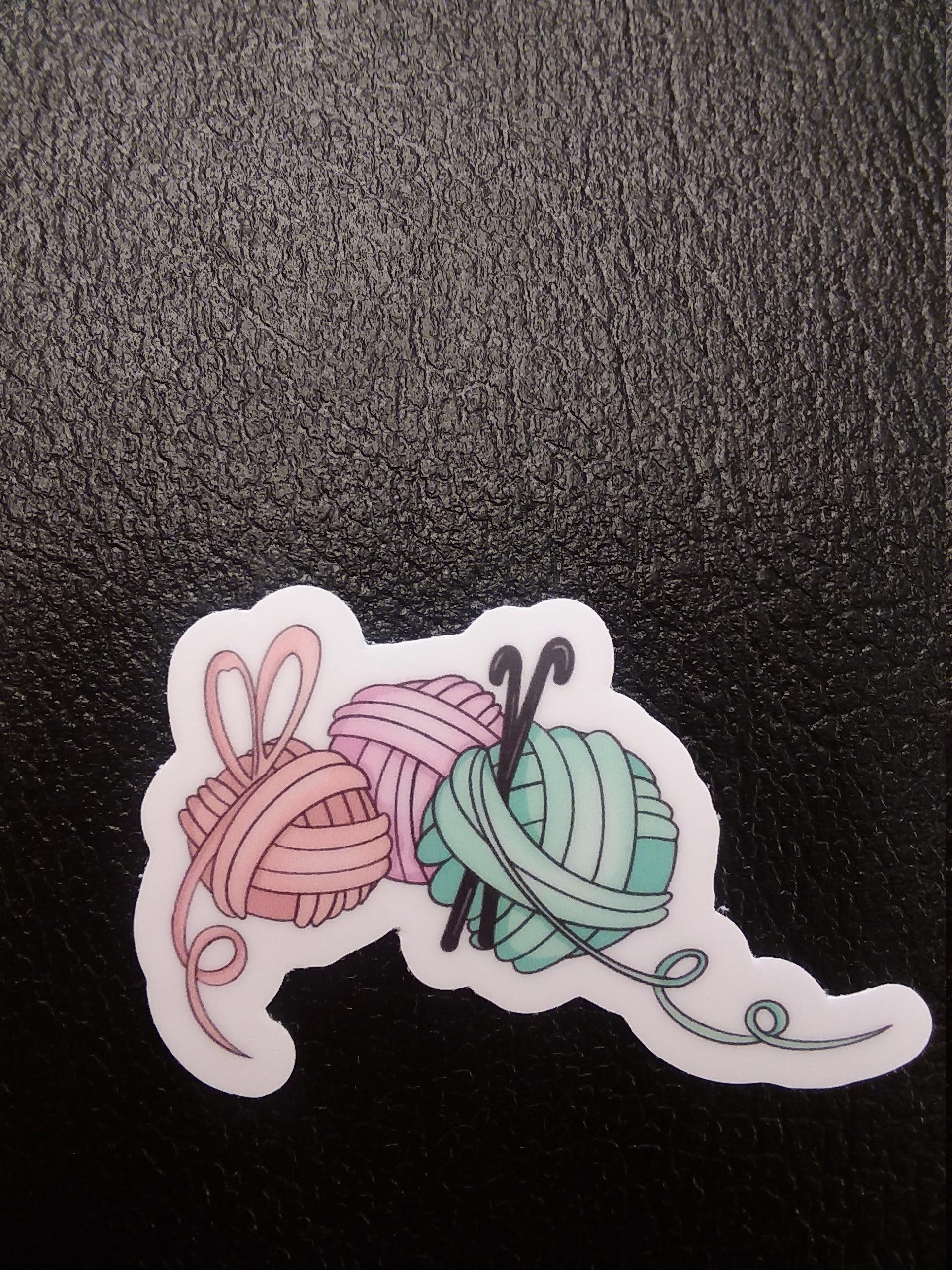 Yarn Sticker Crochet Vinyl Stickers Weatherproof Sticker Etsy Ireland