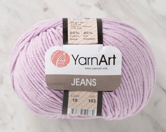 YARNART JEANS #19 best amigurumi yarn, crochet toys yarn, knitting yarn, purple, lavender yarn, cotton yarn, polyacrylic yarn, baby yarn