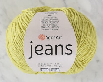 YARNART JEANS #29 best amigurumi yarn, green, skin tone, crochet toys yarn,  knitting yarn, cotton yarn, polyacrylic yarn, baby yarn