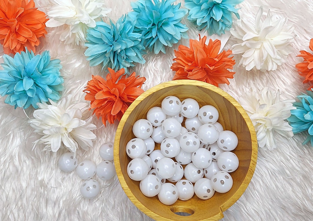 Set of 5 Rattle Inserts for Toy Making, 24mm in Diameter, Crochet