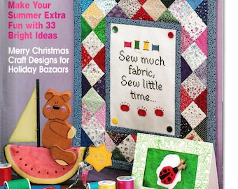 May include: Cover of "Crafting Traditions" magazine, May/June 2004 issue. Features a patchwork quilt, a wooden bear on a watermelon, and a framed ladybug craft. Text includes "Sew much fabric, Sew little time..." and "Full-Size Patterns."