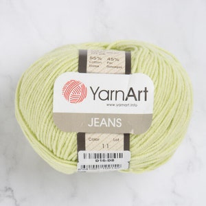 YARNART JEANS #11 best amigurumi yarn, green, skin tone, crochet toys yarn, knitting yarn, cotton yarn, polyacrylic yarn, baby yarn