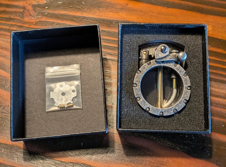 Steampunk Transparent Trench Lighter: Vintage Inspired, Gift Box. Now Back in Stock! image 3