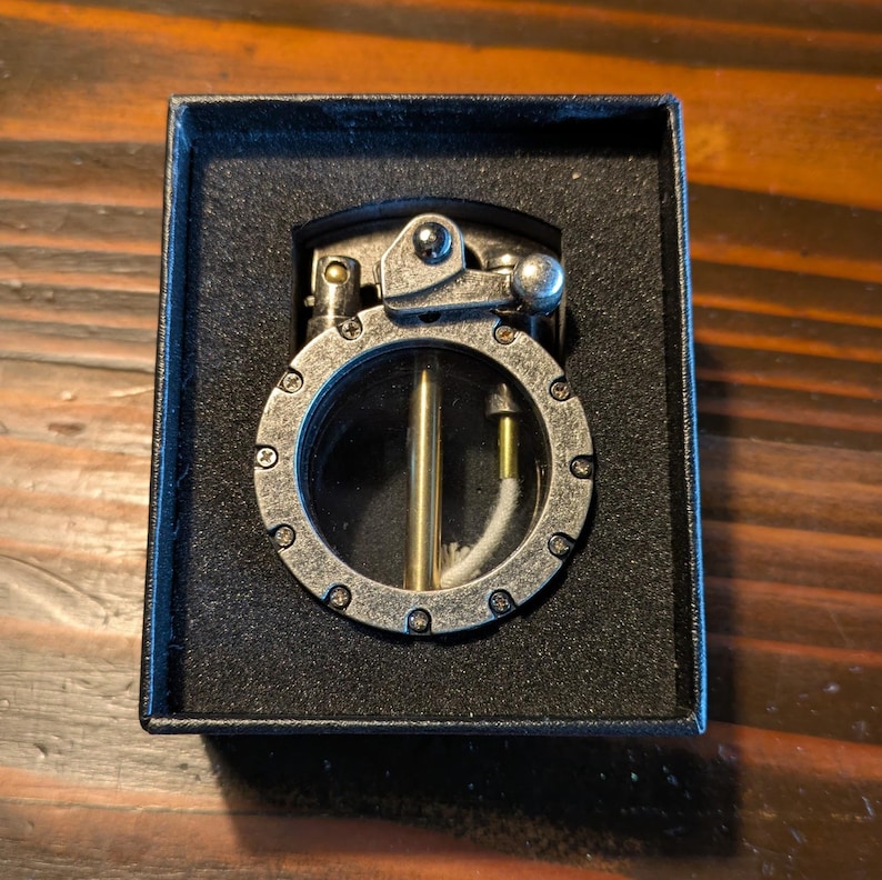Steampunk Transparent Trench Lighter: Vintage Inspired, Gift Box. Now Back in Stock! image 2