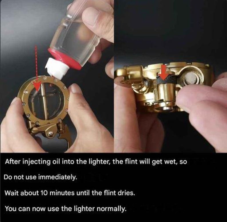 Steampunk Transparent Trench Lighter: Vintage Inspired, Gift Box. Now Back in Stock! image 5