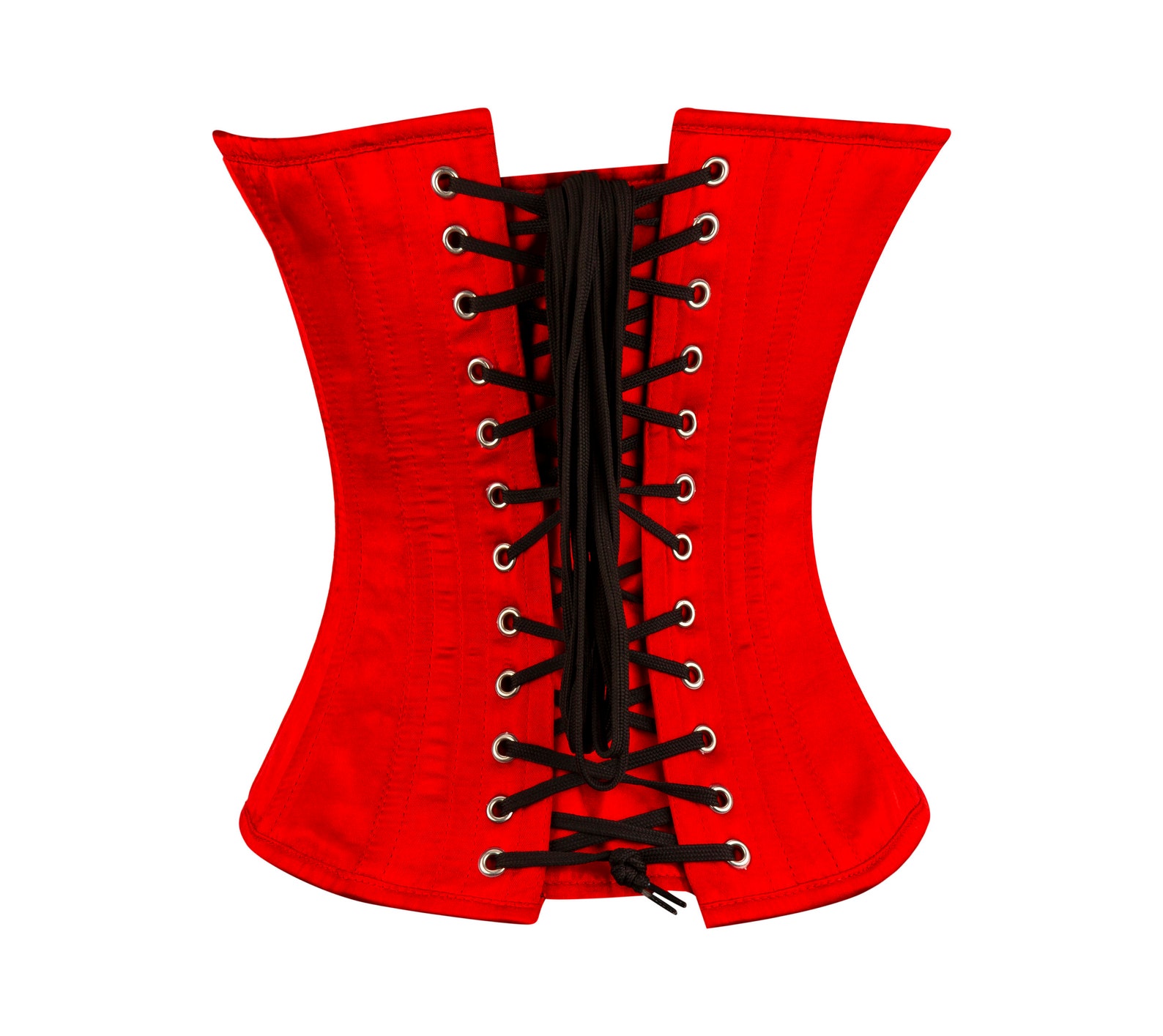 Roget Black & Red Satin Overbust Corset main image 0
