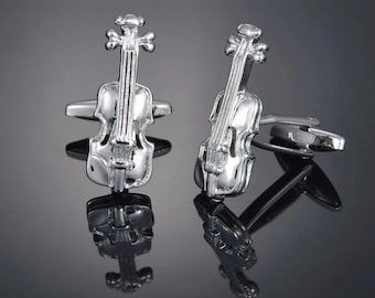 Men Violin Design Cufflinks