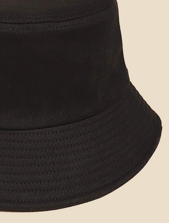 Black Cotton Style Bucket Hats Custom Bucket Hats BTS Bucket Hat Bucket Hat  Men Women's Bucket Hat Oversized Hat Unisex -  Canada