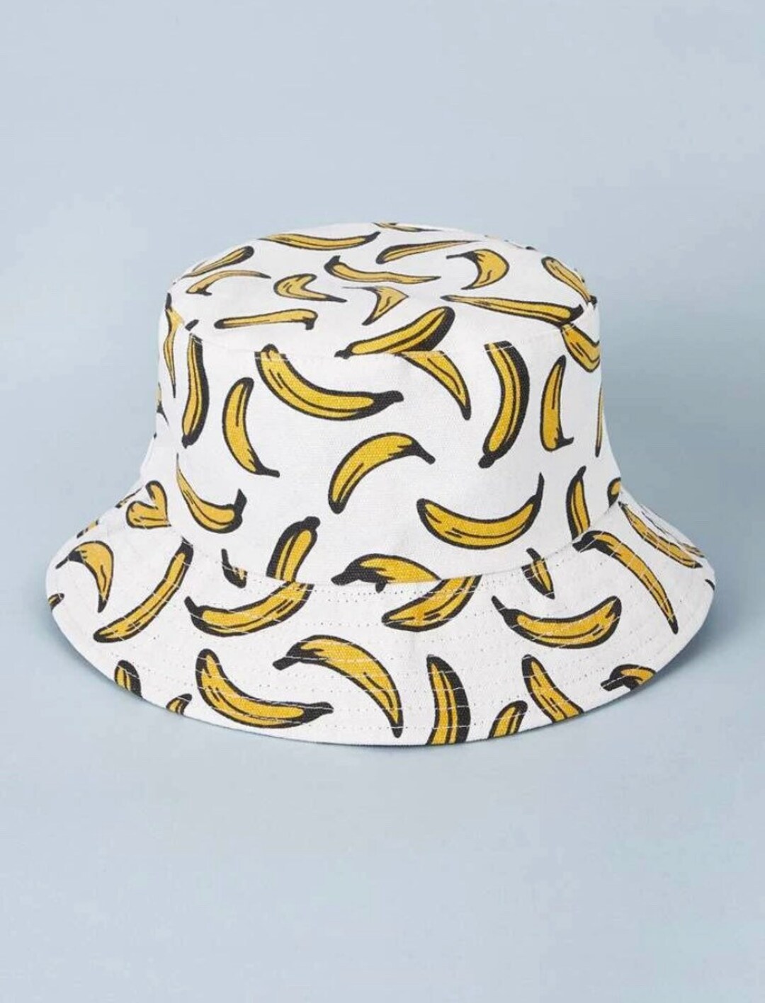 White Banana Bucket Hat Etsy