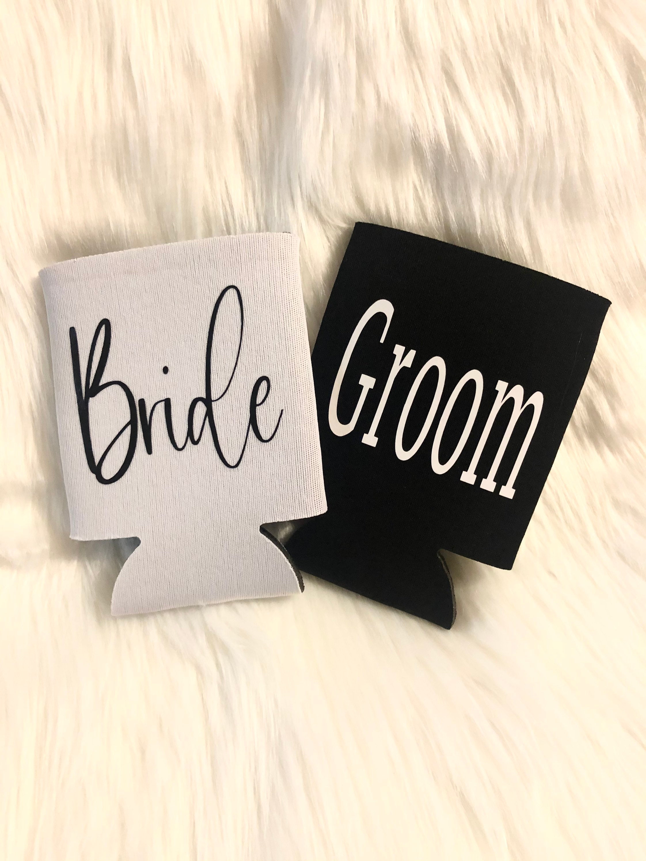 Bride & Groom Koozie Set Couple Gifts Wedding Koozies | Etsy