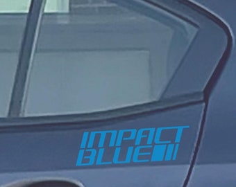 Inicial D – Calcomanía impactar del equipo azul – parte de la colección inicial D