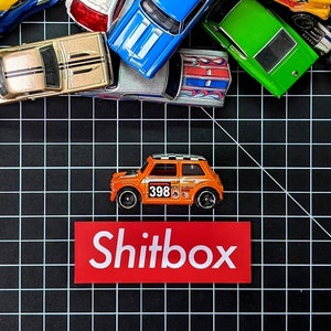 Shitbox Slap Sticker, HYPEBEAST style, mini-size – part of the NO SHAME Collection