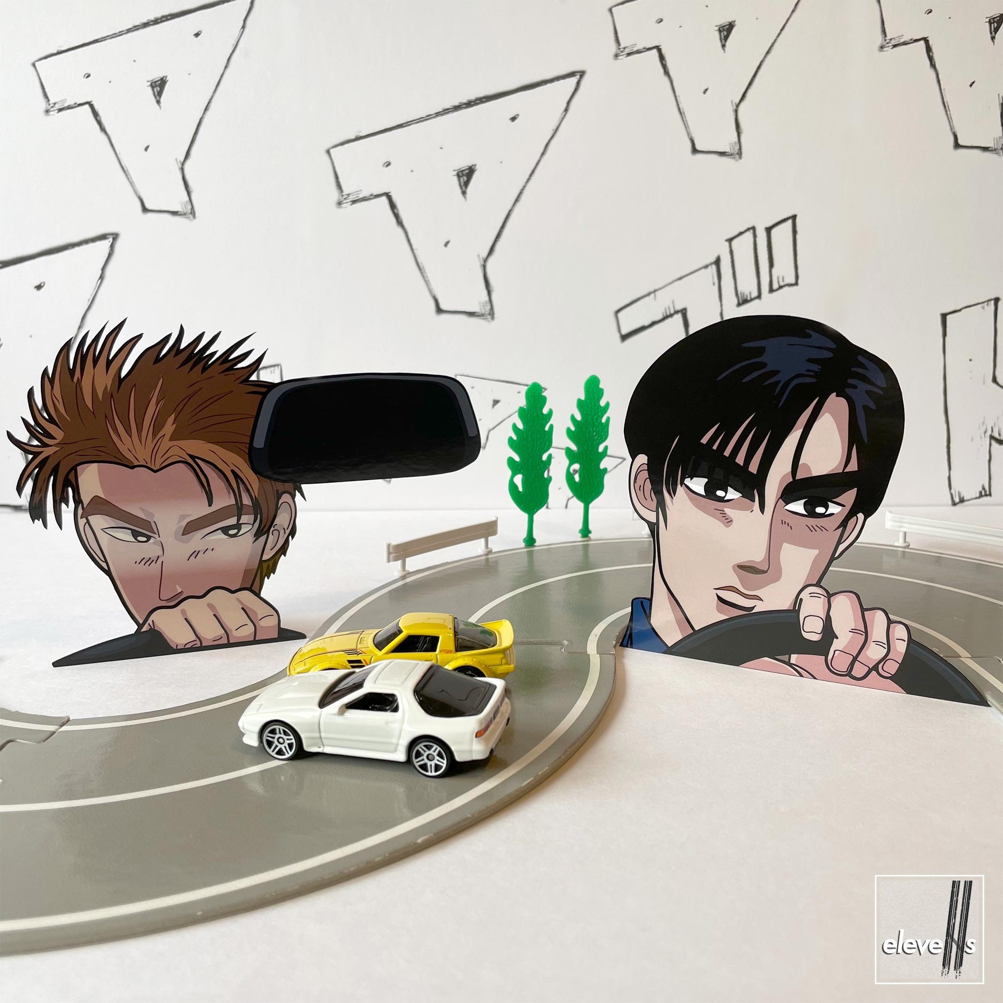 Original Initial D Takumi Fujiwara Anime Cel