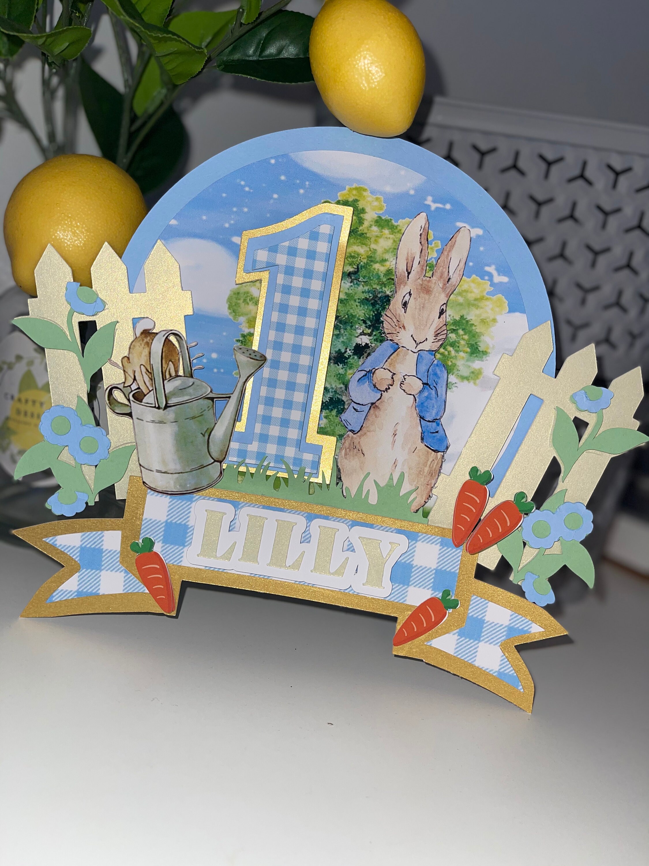 Peter Rabbit 3D Cake Topper Etsy UK