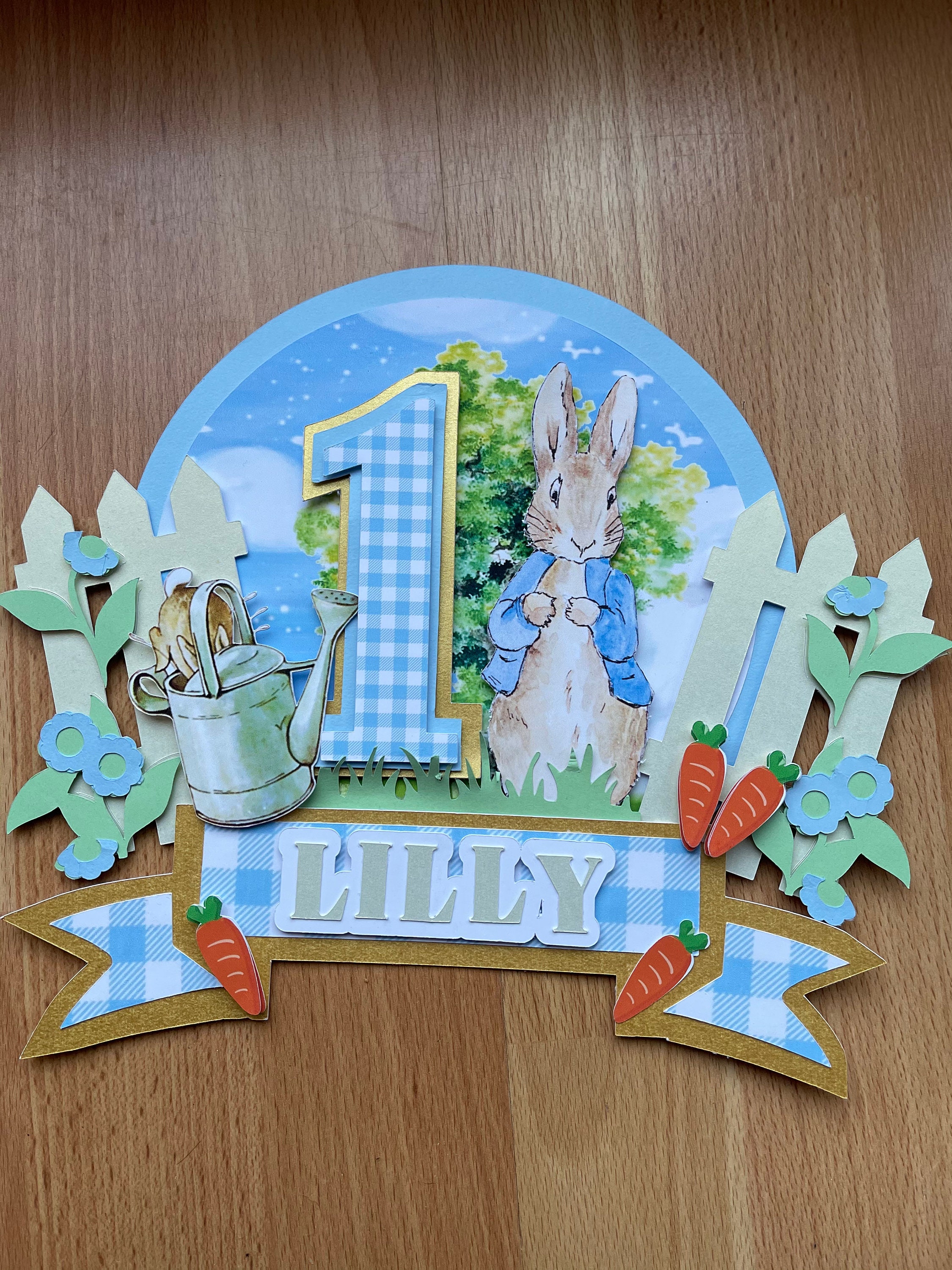 Peter Rabbit 3D Cake Topper Etsy UK