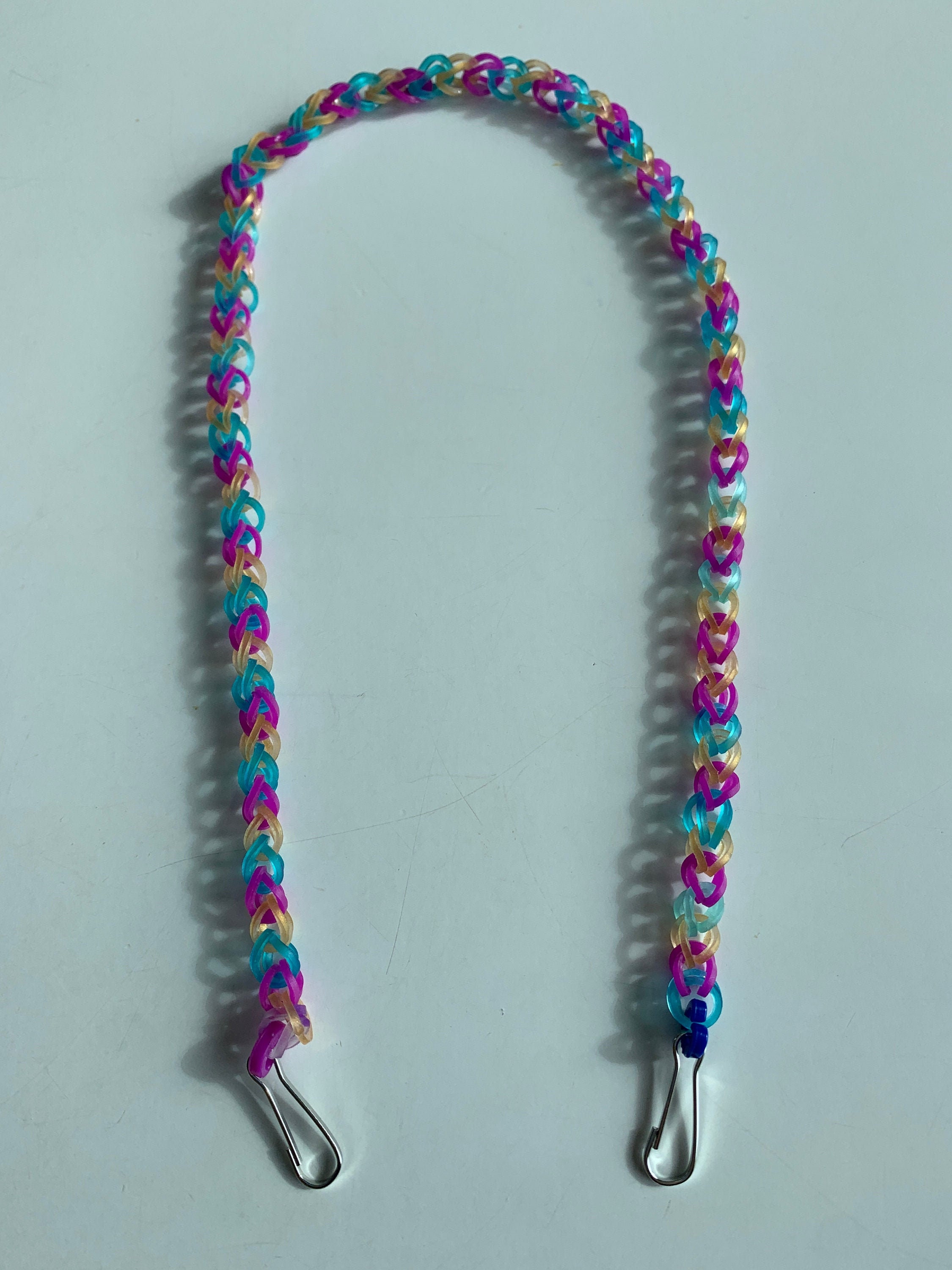 Rainbow Loom Lanyard Zebra Pattern Etsy