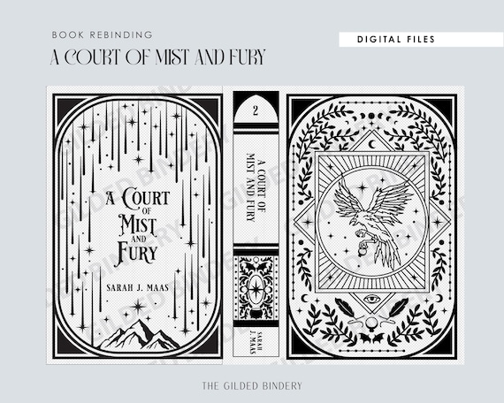 A Court of Mist and Fury Bookbinding Cover Design SVG – DIY Special Edition Inspired Acomaf Cover Design – Cricut/HTV Digital File