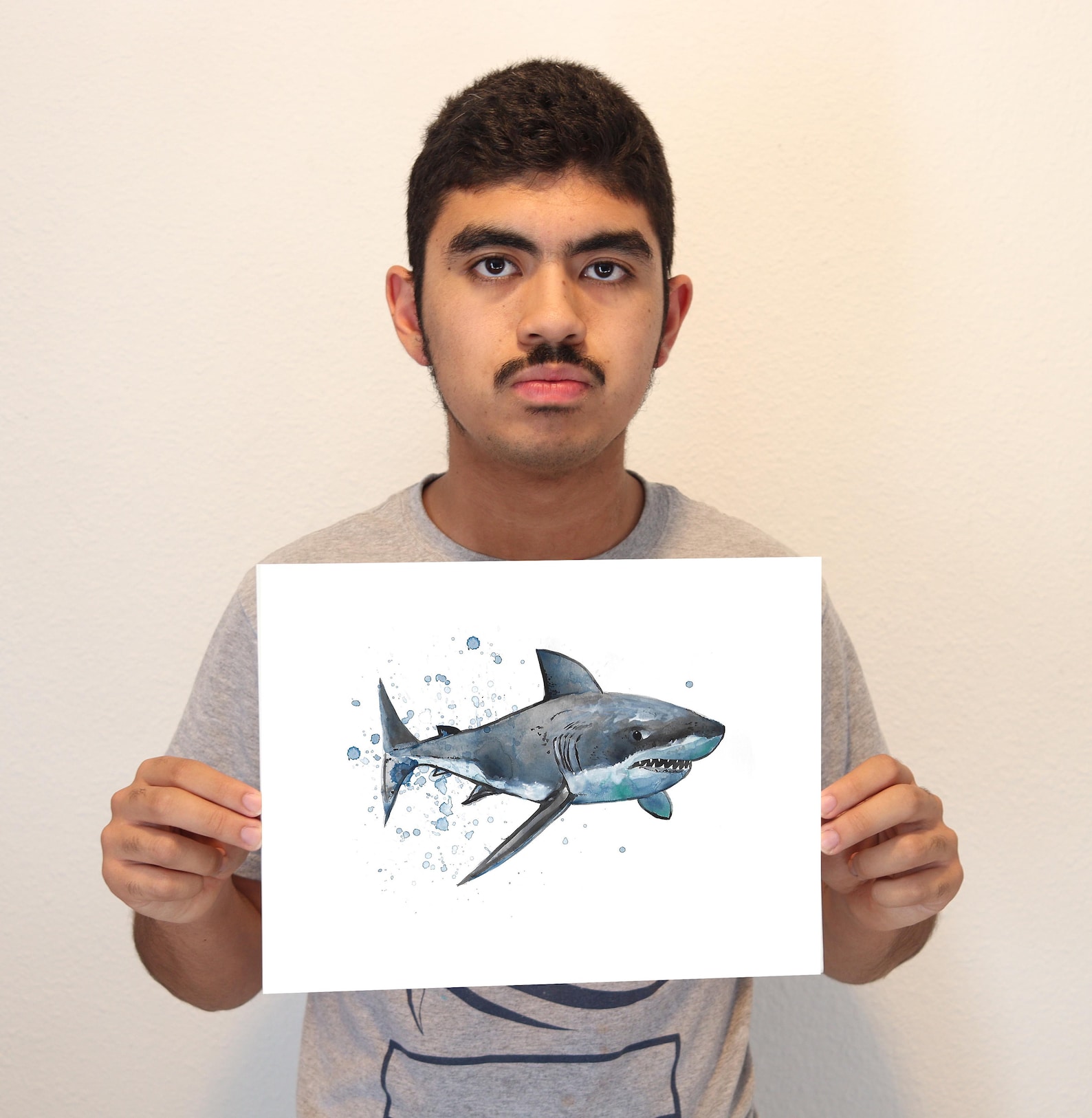 The Great White Shark Art Watercolor Shark Great White Etsy