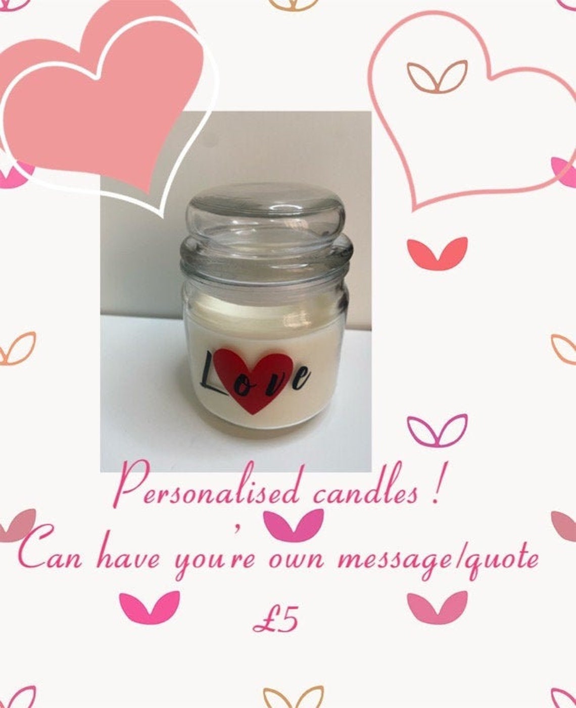 Personalised candle Etsy