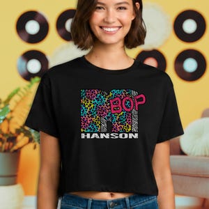 Hanson Mmmbop Music Parody Shirt – Retro 90s Y2K Rainbow Leopard – Vintage Logo Graphic – Funny Millennial Gift 178A