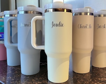Personalized 40 oz Tumbler: Laser Engraved Stainless Steel Gift