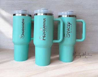 Personalized Vacation Tumbler: Engraved Stainless Steel 40 oz Travel Cup