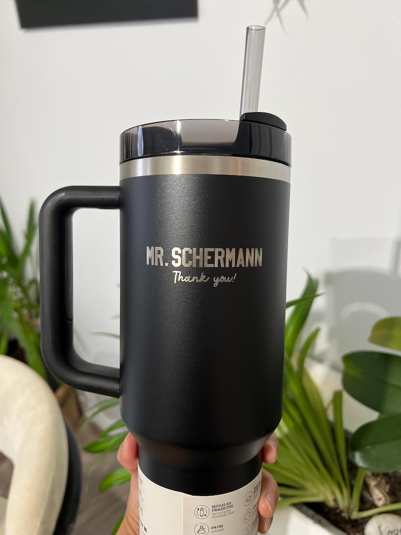 Personalized Stanley Tumbler, Laser Engraved Teacher Gift, 40 oz Travel Cup, End of School Appreciation Gift image 16
