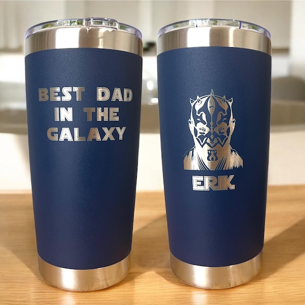 Op maat gegraveerde StarWars-beker, gepersonaliseerd cadeau voor vader, 20 kopjes