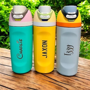 Personalized Owala Water Bottle 16oz: Laser Engraved Stainless Steel, Back to School Gift