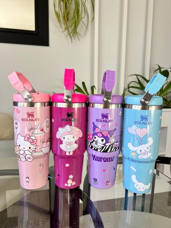 Personalized Stanley Tumbler, Kitty and Friends Design, Engraved