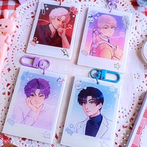 Love and Deepspace Acrylic Keychains | Sylus Xavier Rafayel Zayne Polaroid Themed Charms