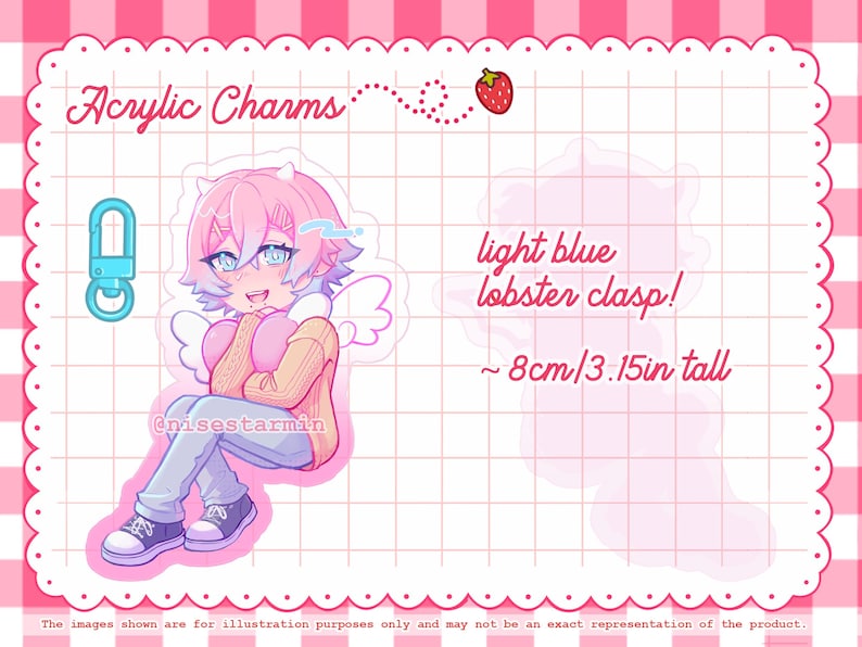 Llaveros acrílicos Ren y [Censurado] - 14 Days With You VN / 14DWY Yandere Visual Novel Charms Ren