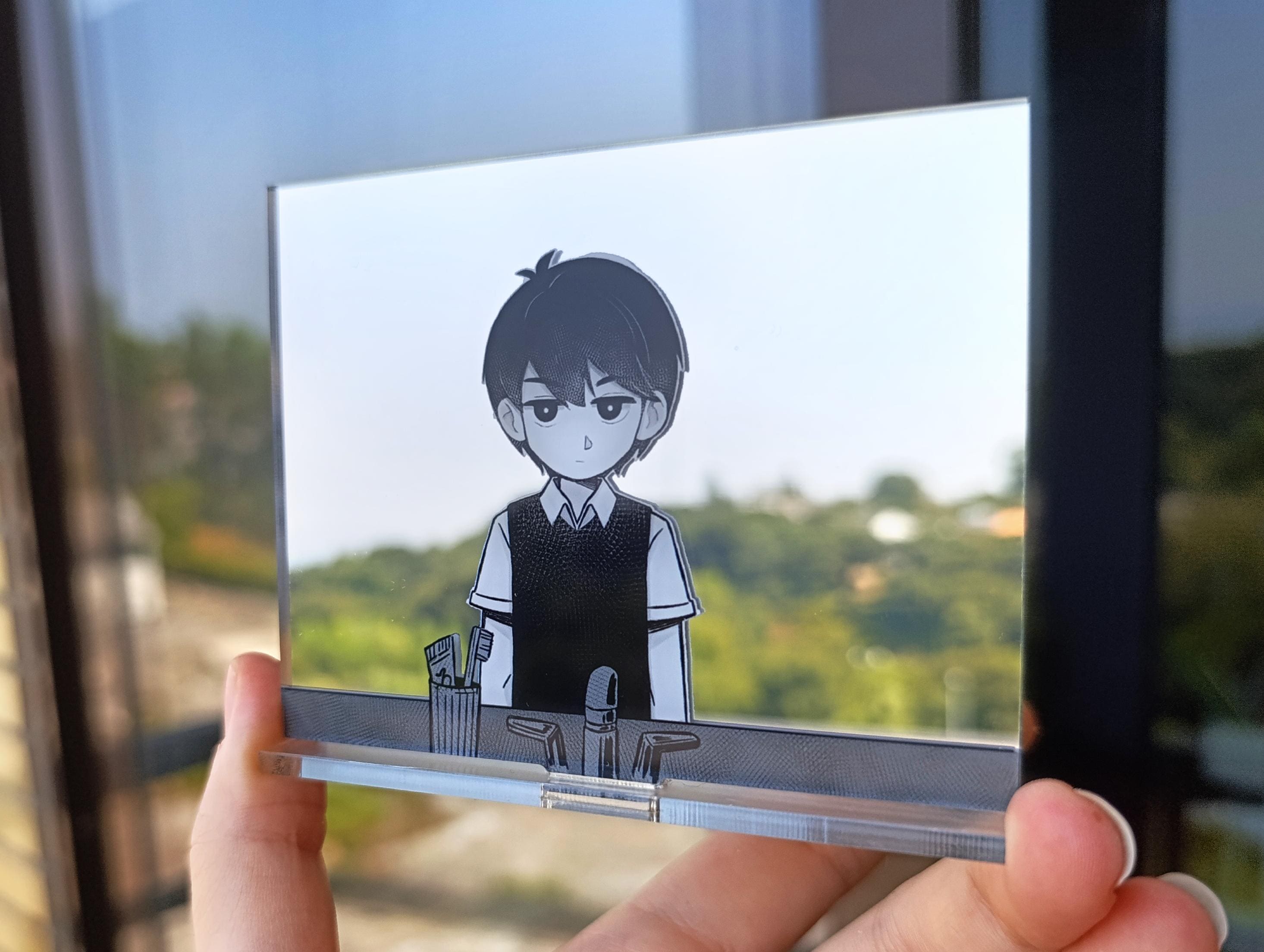 OMORI Hidden Mirror Acrylic Standee | Bathroom Something Jumpscare - Etsy