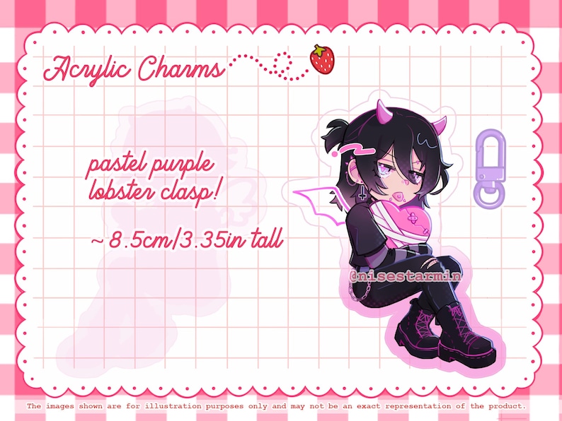 Llaveros acrílicos Ren y [Censurado] - 14 Days With You VN / 14DWY Yandere Visual Novel Charms [REDACTED]
