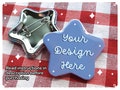 Custom Personalized Design Star Shaped Pinback Button Pins/ Badges with Optional Holographic Finish, Perfect for Custom and Unique Ita Bags product logo