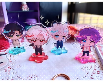 Love and Deepspace Standees | Caleb, Sylus, Xavier, Rafayel and Zayne Chibi Acrylic Desk Buddies