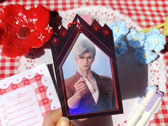 Love and Deepspace - Sylus Inspired Gothic Cathedral Acrylic Card